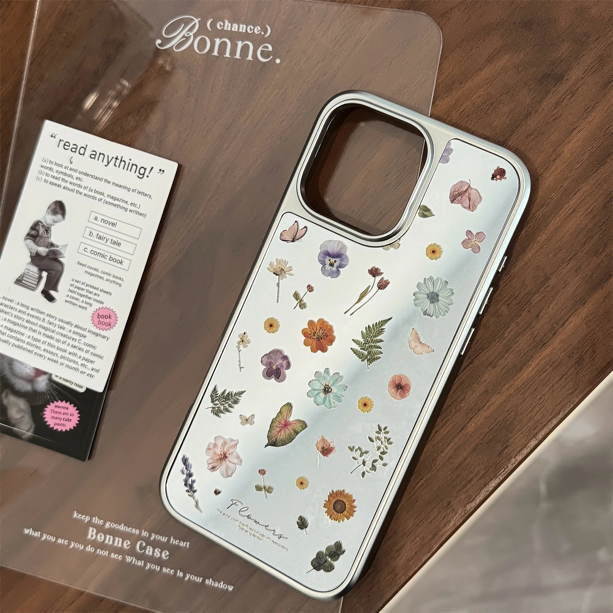 Floral Leaves & Butterflies - iPhone Case